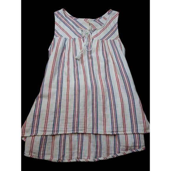 Seven 7 Tank Top Tie Back Blouse Sleeveless Tunic Size S Boho Cottage - Picture 1 of 7